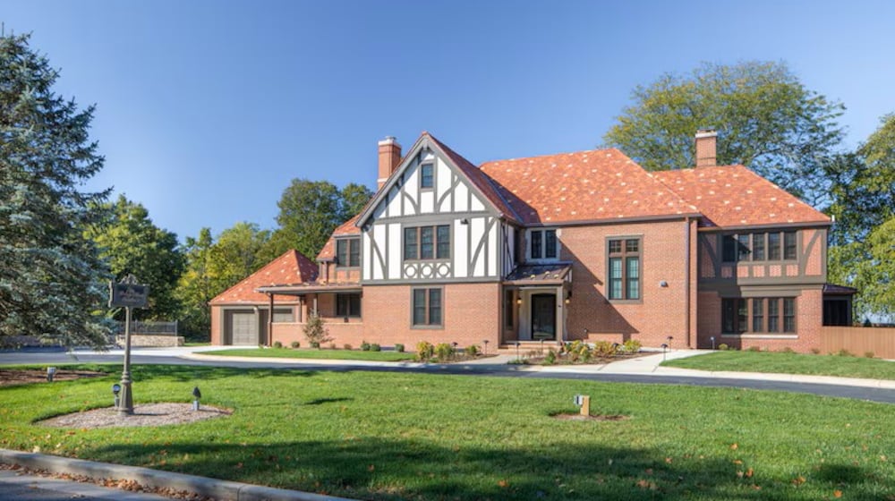 U.S. Army Corps of Engineers, Louisville District, completes the renovation of one of the general quarters in the "Brick Quarters" Historic District on Wright-Patterson Air Force Base in this October 2025 photo. The 1930s Tudor Revival architecture homes is unique on U.S. military bases. (Army Corps of Engineers photo)