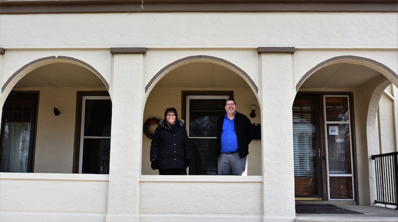 Grants from two sources helped with exterior repairs to the Buckeye House on South Market Street in Troy. CONTRIBUTED