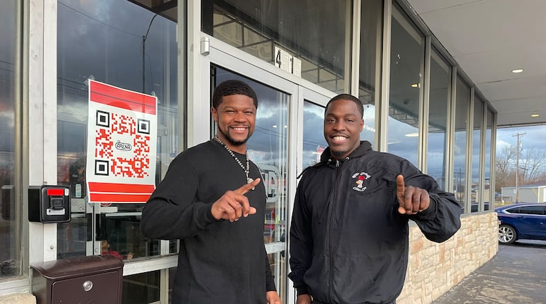 Steven Earnest (left), owner of Lord of the Wings, and Michael Baxter (right), owner of Mother Clucking Chicken Coop, will battle in a chicken competition March 4 at The Arena Sports Bar in Dayton.