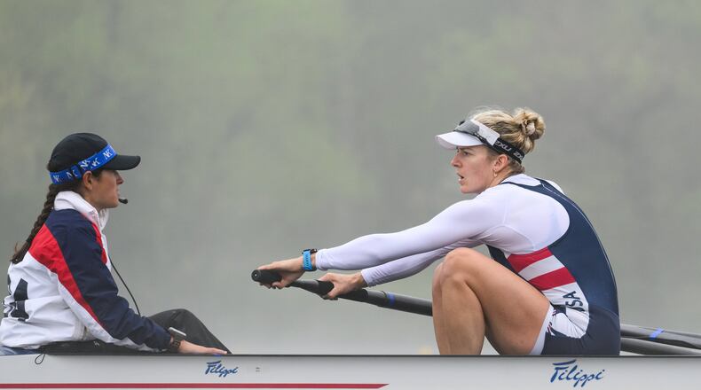 Molly Bruggeman (right)  is the most accomplished rower ever to come out of the Miami Valley. The Chaminade Julienne grad and a product of the Dayton Boat Club was a three-time All-American at Notre Dame, has made 11 U.S. national teams, is a two time world champion and now has made her second U.S. Olympic team in a row. She’ll compete at the Paris Olympic Games in late July. She was an alternate on the U.S. team that competed at the 2020 Tokyo games. (Contributed)