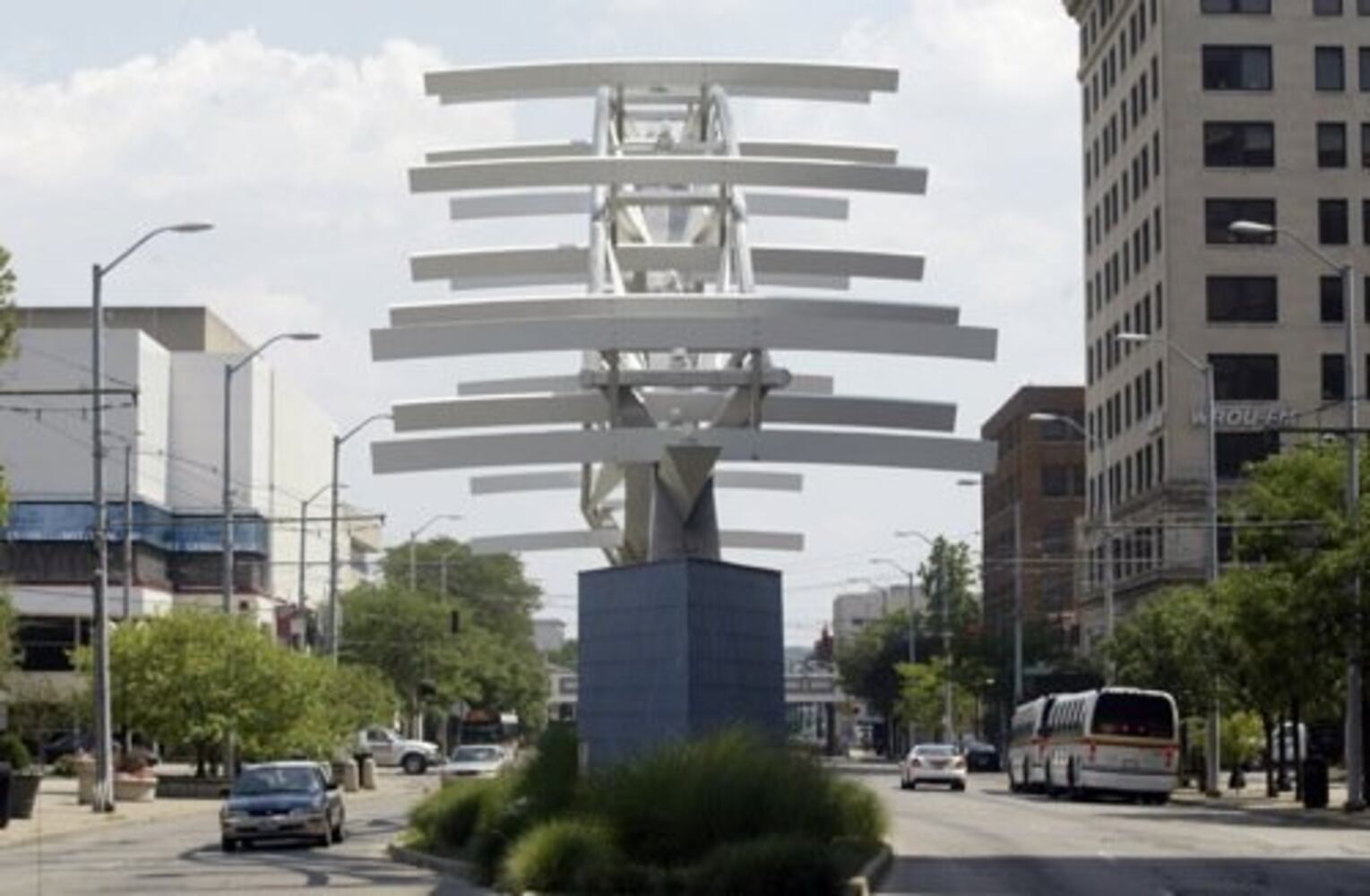 'Flyover' sculpture repaired