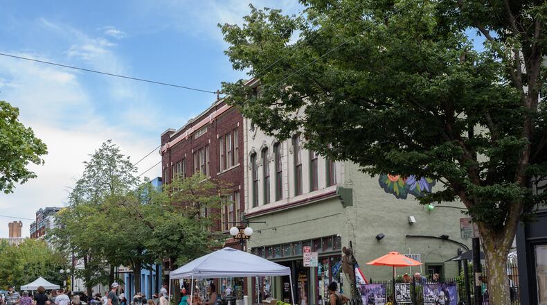 The Oregon District in downtown Dayton. TOM GILLIAM / CONTRIBUTING PHOTOGRAPHER
