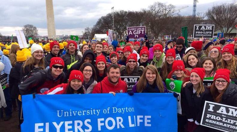 Students from the University of Dayton plan to participate in the national March for Life in Washington, D.C. Students paid $25 each to go on the weekend trip to the nation’s capitol.