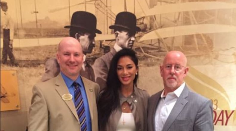Actress and former Pussycat Dolls lead singer Nicole Scherzinger accepted the 2017 Alumna of the Year Award from the Wright State Alumni Association on Aug. 8, 2018. She could not attend last year's award ceremony.