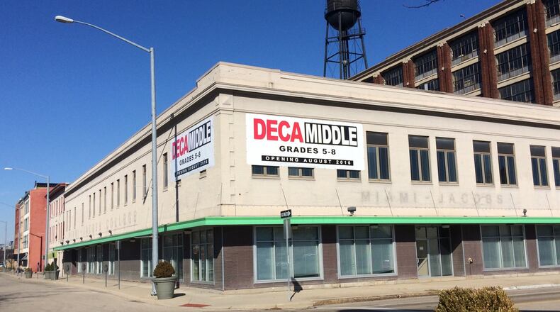 The Dayton Early College Academy group has a middle school in downtown Dayton, a high school near the University of Dayton and an elementary school in the Five Oaks neighborhood. JEREMY KELLEY / STAFF