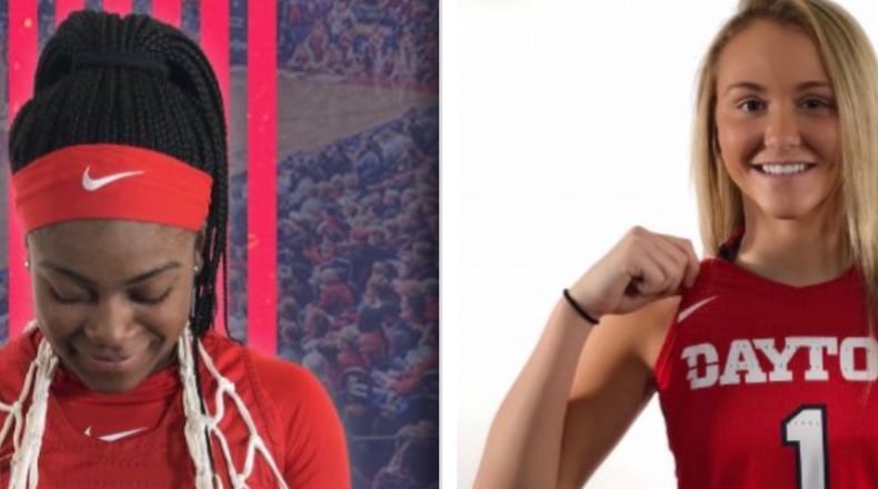 Makira Cook and Bailee Adkins, Dayton women’s basketball recruits. Submitted photos
