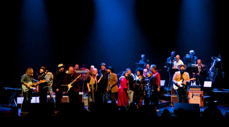 The band gathers on stage for the last song of the night for Such a Night: The Last Waltz Live, 2024. CONTRIBUTED/CHRIS CORN