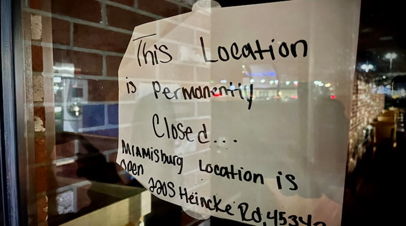 The Wendy's at 948 Miamisburg Centerville Road in Miami Twp. near the Dayton Mall is permanently closed. NATALIE JONES/STAFF