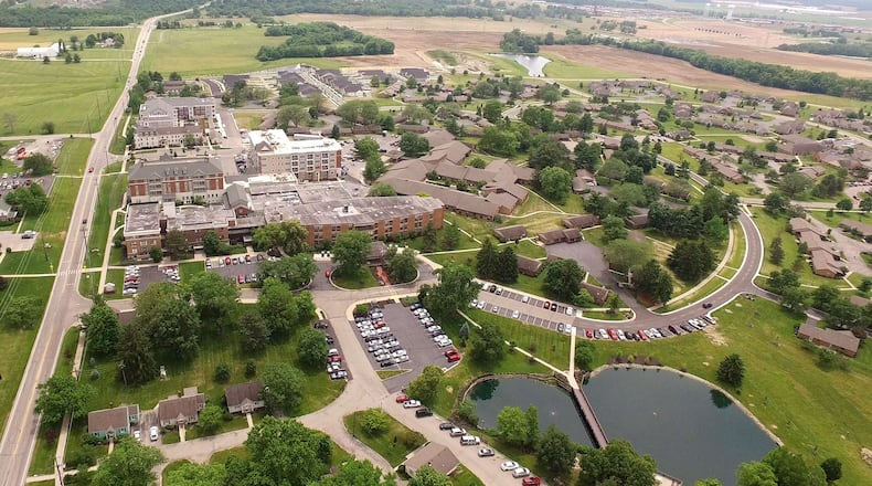 In the past five years, Otterbein has invested $45 million in the retirement campus, including a new apartment building, life enrichment center, campus center, and soon a new entrance. Also, 1,400 acres of land across from Otterbein Senior Lifestyles in Warren County will soon see the first phase of a planned 4,500-home development called Union Village and the Warren County Sports Park. TY GREENLEES / STAFF