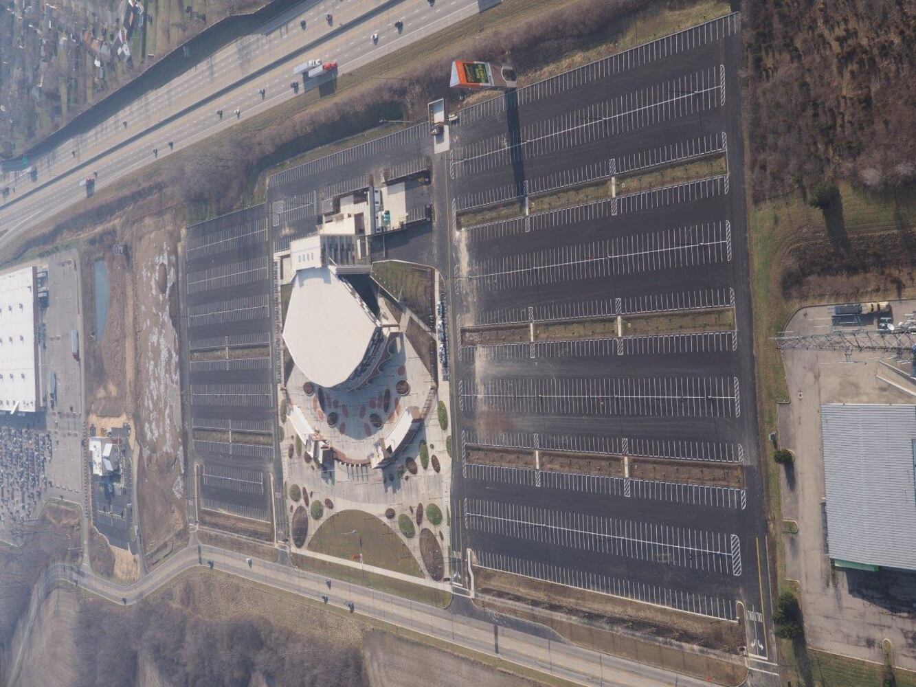 Huber Heights Music Center construction aerial view