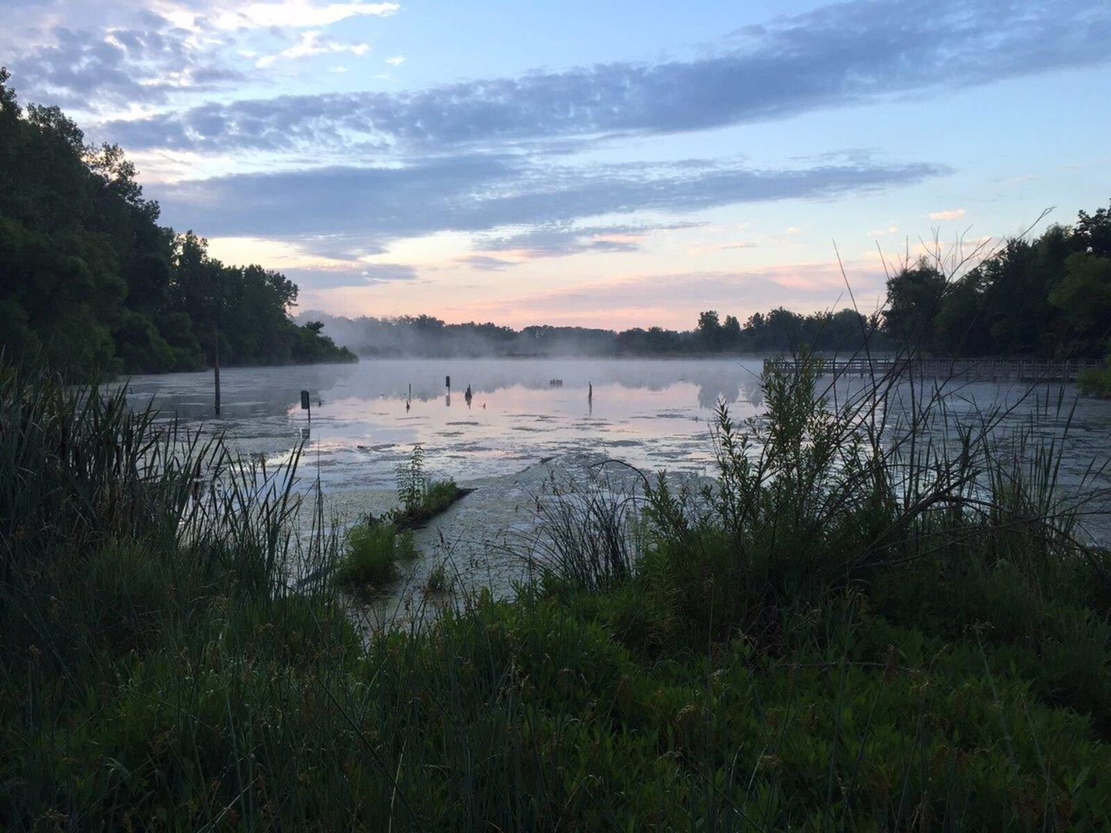 Dan Seger of Huber Heights took this photo taken at 6:30 a.m. July 23 at Carriage Hill MetroPark from the boardwalk at the west end of the lake.
