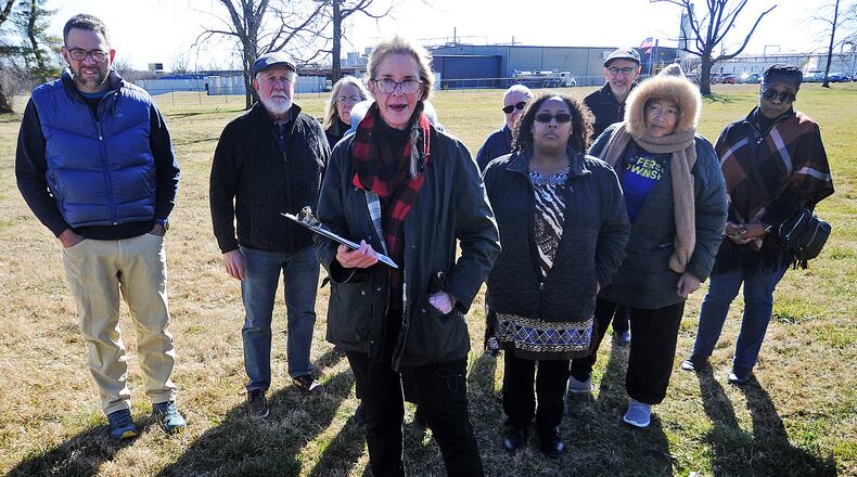 Laura Rench, a community member among Jefferson Township residents concerned about recent odor problems stemming from the Clean Water Environmental Facility, now Valicor Environmental Services, announces an odor hotline number. The hotline notifies the Regional Air Pollution Control Agency, which can then investigate potential hazardous odors or pollution. The plant, which is located is off West Third Street near Dayton’s Drexel area, has faced previous complaints over the last two decades about strong odors and fumes. MARSHALL GORBY\STAFF