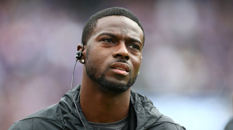 BALTIMORE, MD - OCTOBER 13: A.J. Green #18 of the Cincinnati Bengals looks on against Baltimore Ravens during the first half at M&T Bank Stadium on October 13, 2019 in Baltimore, Maryland. (Photo by Dan Kubus/Getty Images)