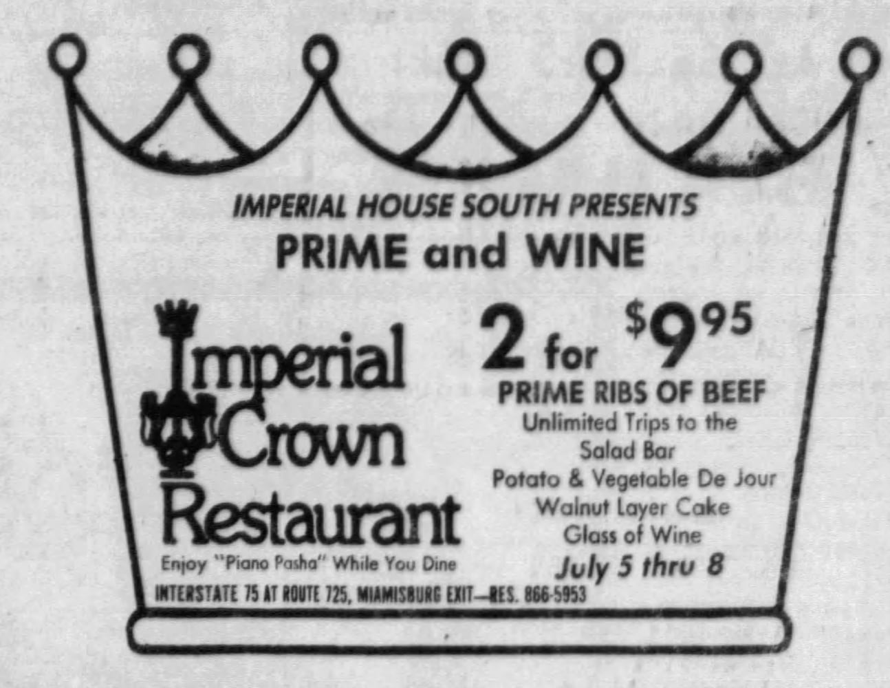 Vintage Restaurant advertising DDN
