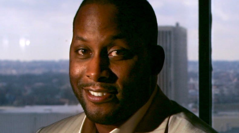 Brian Higgins, owner of GSSP Enterprise Inc.,  in  his Dayton office on 130 West Second Street.