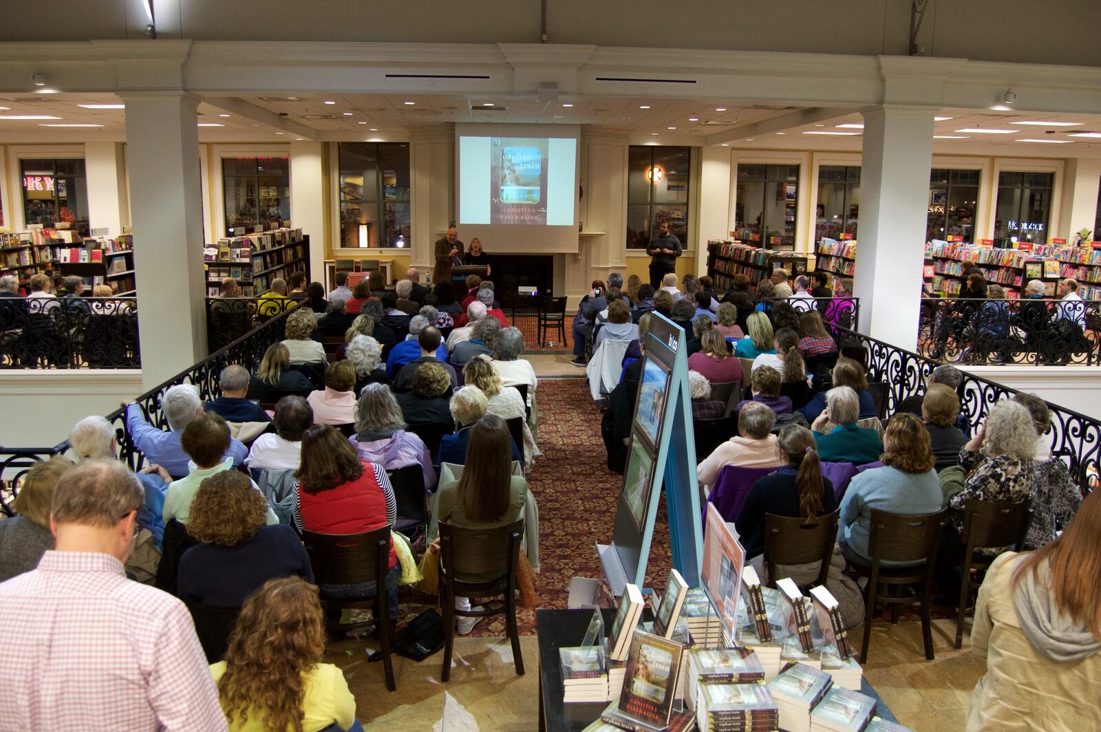 Archive photo: About 200 readers met author Christina Baker Kline at the kick-off event for the Big Read on Wednesday, Feb. 24, 2016.  Submitted photo by Books-A-Million and Kara Bowling.