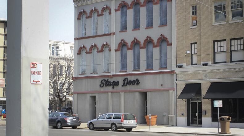 The building on Jefferson Street in downtown Dayton housing the Stage Door is scheduled to be sold at a sheriff’s sale Friday. MONTGOMERY COUNTY AUDITOR PHOTO