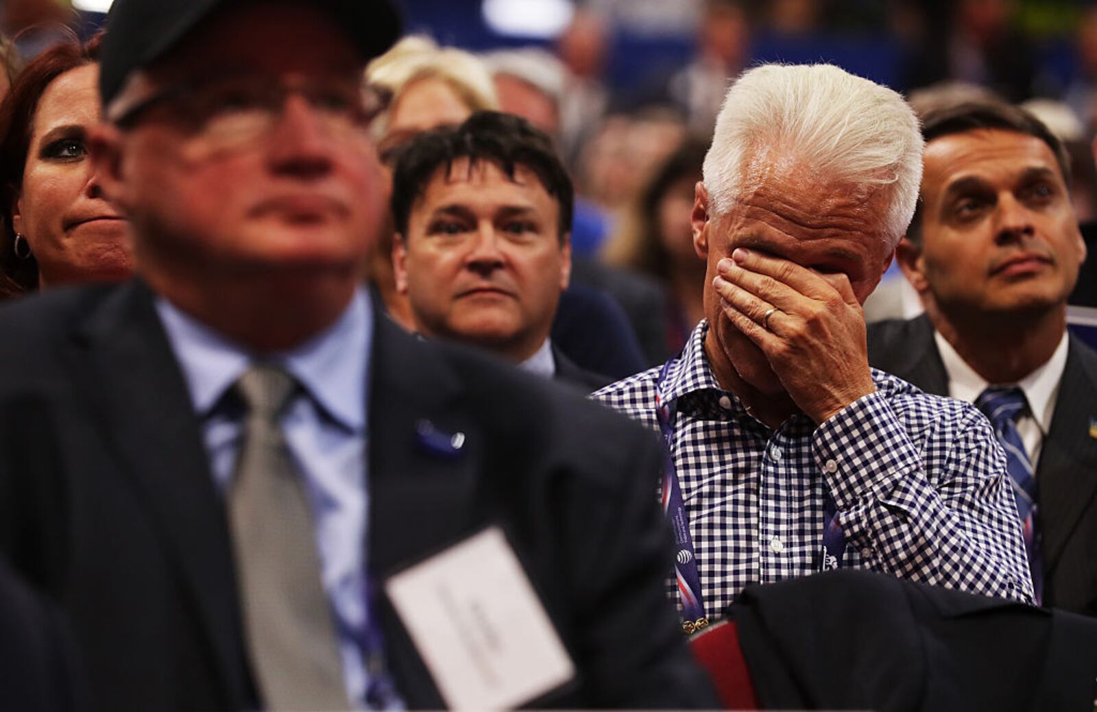 CLEVELAND, OH - JULY 18: on the first day of the Republican National Convention on July 18, 2016 at the Quicken Loans Arena in Cleveland, Ohio. An estimated 50,000 people are expected in Cleveland, including hundreds of protesters and members of the media. The four-day Republican National Convention kicks off on July 18. (Photo by Chip Somodevilla/Getty Images)