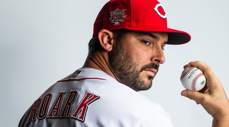 GOODYEAR, AZ - FEBRUARY 19: Tanner Roark #35 of the Cincinnati Reds poses for a portrait at the Cincinnati Reds Player Development Complex on February 19, 2019 in Goodyear, Arizona. (Photo by Rob Tringali/Getty Images)
