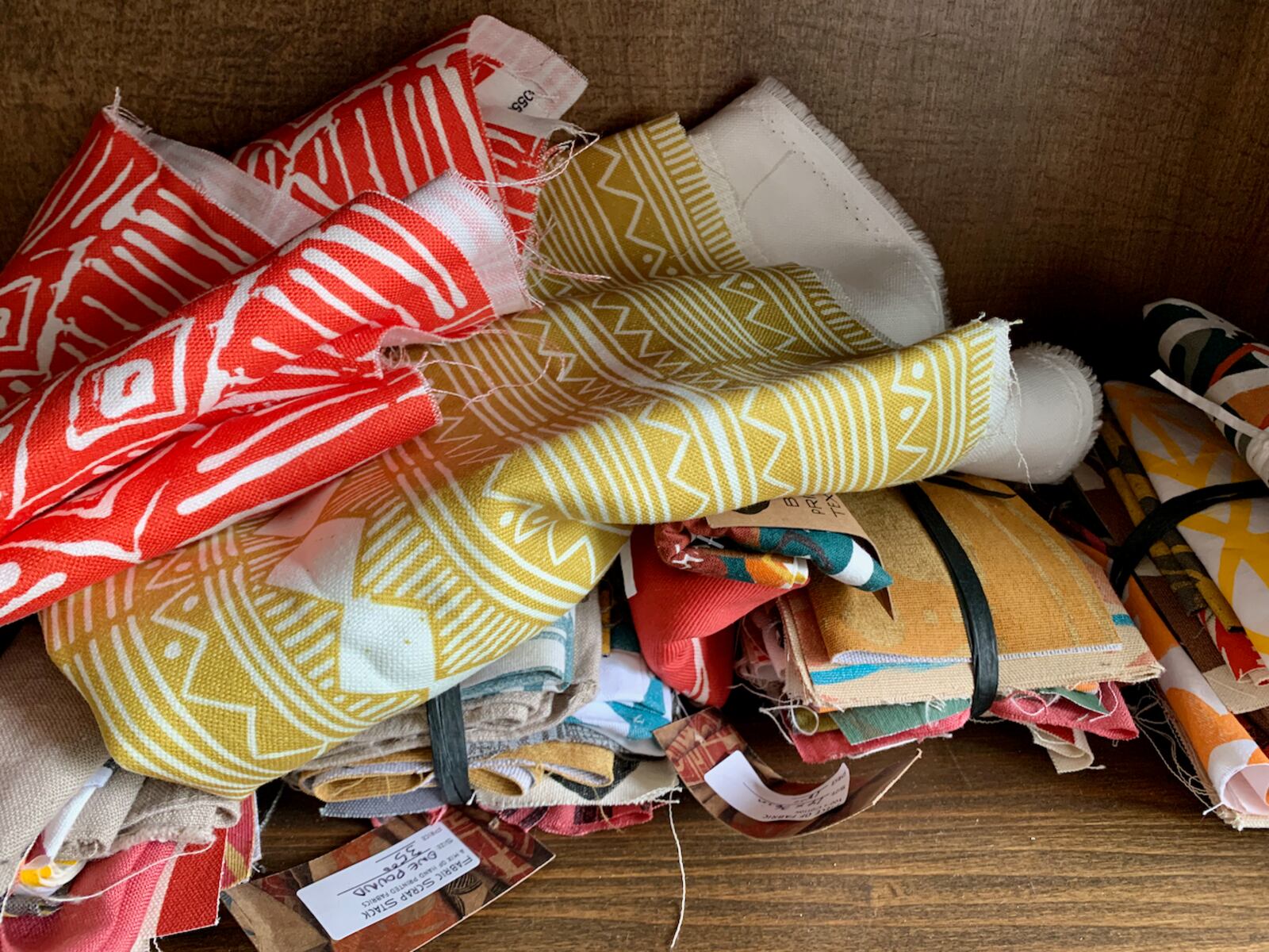 Yetunde Rodriguez produces small-batch textile designs, which are inspired by the color combinations of Nigerian art and personal memory. Contributed