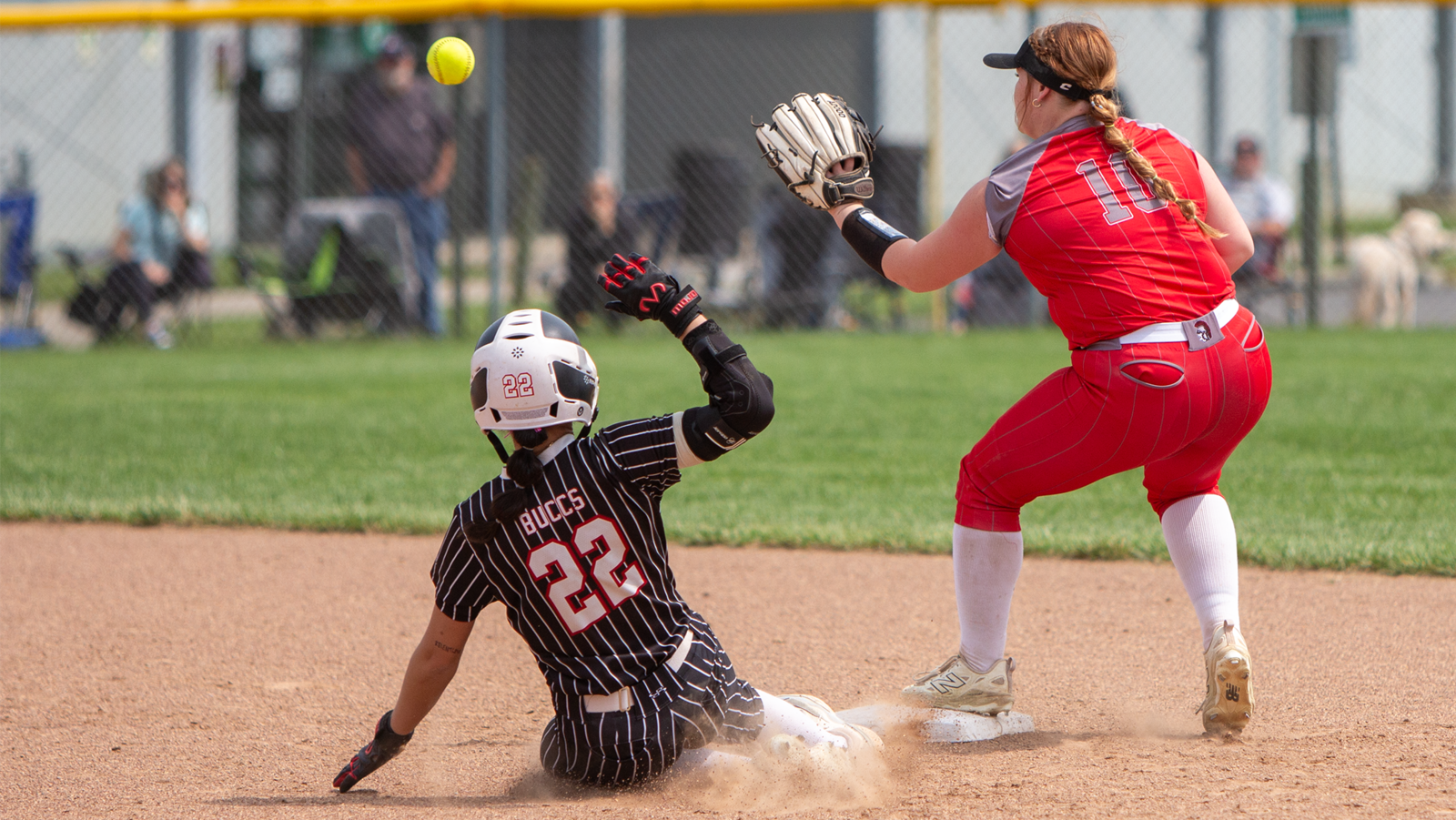 Southeastern's Kami Horner forces out Jayda McClure during Saturday's regional final loss to Covington at Northmont. Jeff Gilbert/CONTRIBUTED