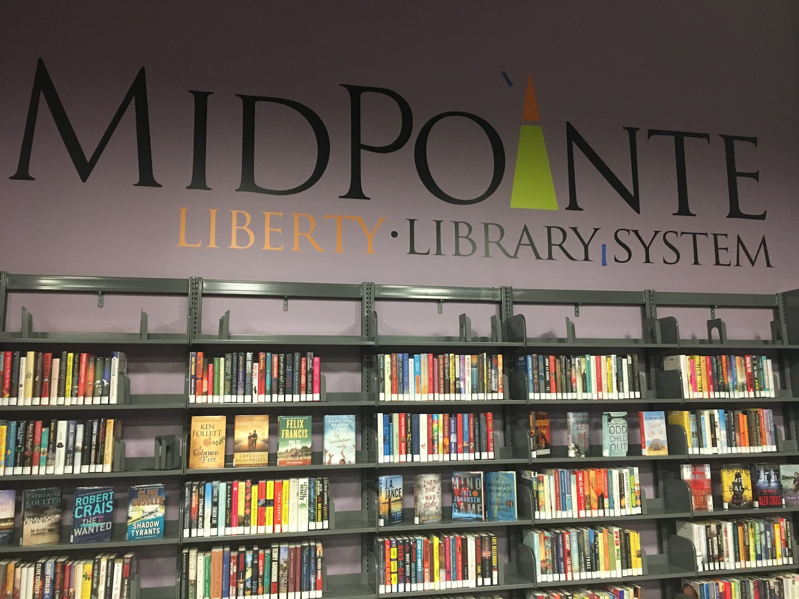 The new MidPointe Library System at Liberty Center will feature a collection of 5,000 items along with a drive-up book return and on-site programming for all ages. ERIC SCHWARTZBERG/STAFF