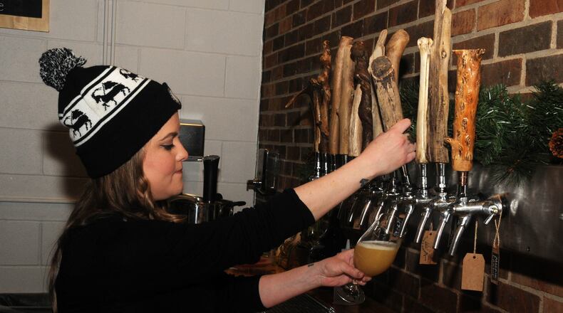 Branch & Bone Artisan Ales celebrated 'The 12 Sour Beers of Christmas in Dayton' on Dec. 12, 2019. Visitors to the craft brewery were able to try specialty sour beers as well as fan favorites. File photo by DAVID MOODIE / CONTRIBUTING PHOTOGRAPHER