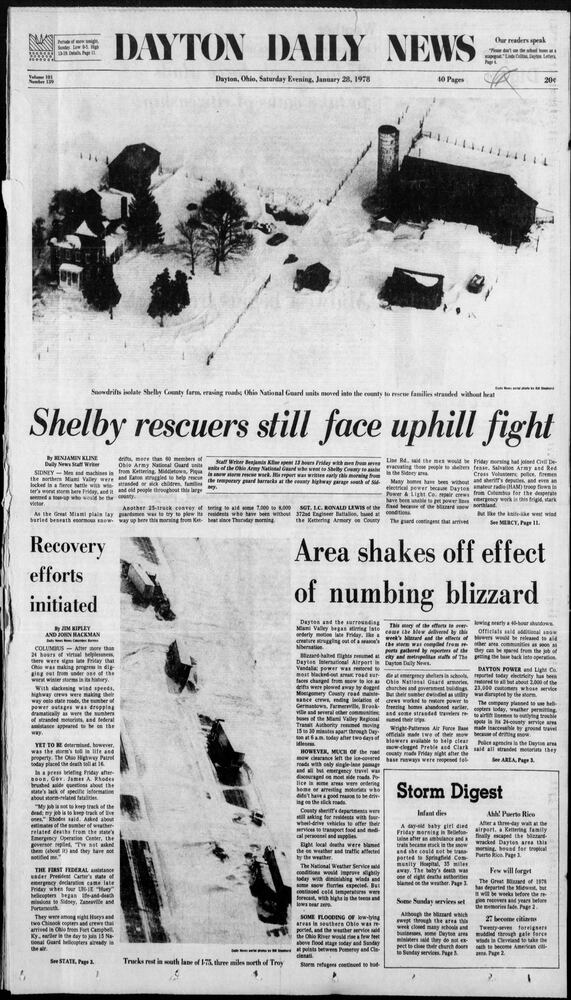 Winter Blizzard of 1978 Dayton