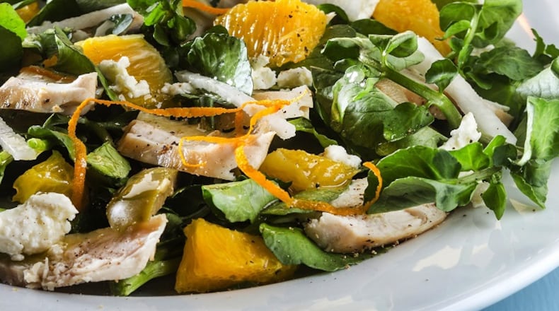 Fresh, bright whites pair perfectly with this easygoing salad. (Bill Hogan/Chicago Tribune/TNS)