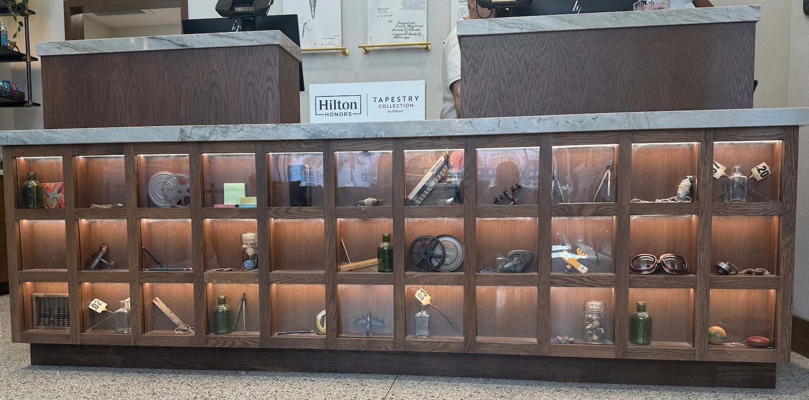 Hotel Ardent design pays tribute to Dayton’s history of innovation. Dayton inventions are on display at the front desk. An NCR cash register is displayed in the private dining room. Guestrooms feature framed patents. A Rube Goldberg-like "Negroni Machine" makes cocktails with a press of a button. CONTRIBUTED/HANNAH KASPER