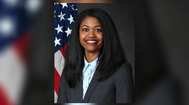 Dr. Candice Hatcher-Solis of the Air Force Research Laboratory’s 711th Human Performance Wing was recently honored with the Women of Color STEM Technical Innovation in Government for her mentoring, leadership and spirit of innovation. (U.S. Air Force photo)