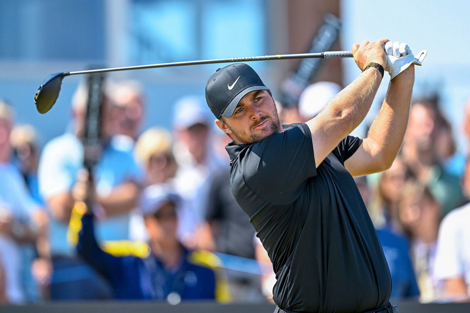 Chris Gotterup of the USA on day four of the Scottish Open 2025 at The Renaissance Club, North Berwick, Scotland, Sunday July 13, 2025. (Malcolm Mackenzie/PA via AP)