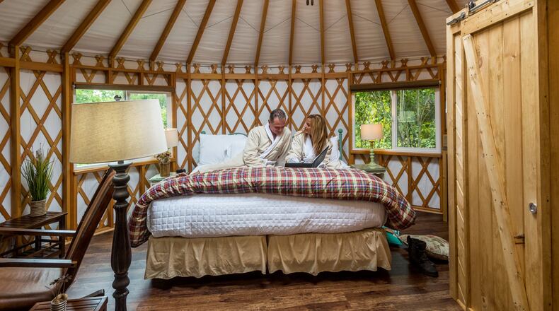 One of the new yurts at The Inn & Spa at Cedar Falls. CONTRIBUTED PHOTO