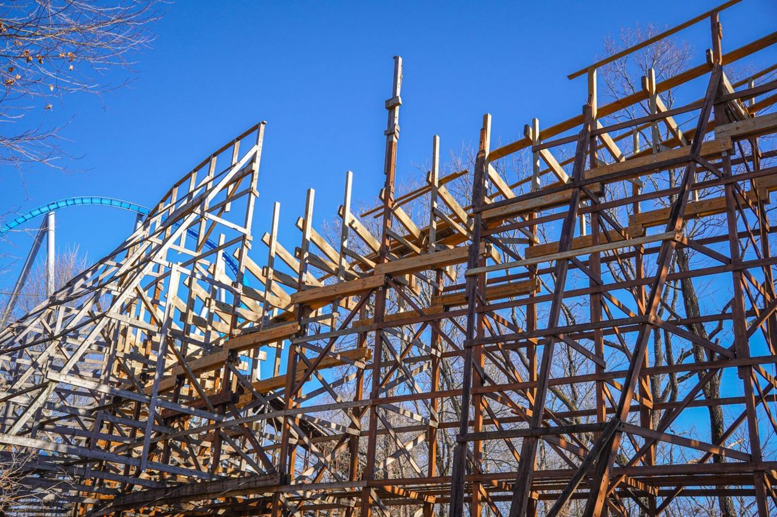 Photos of the retracking taking place on Kings Island's iconic Beast roller coaster. CONTRIBUTED