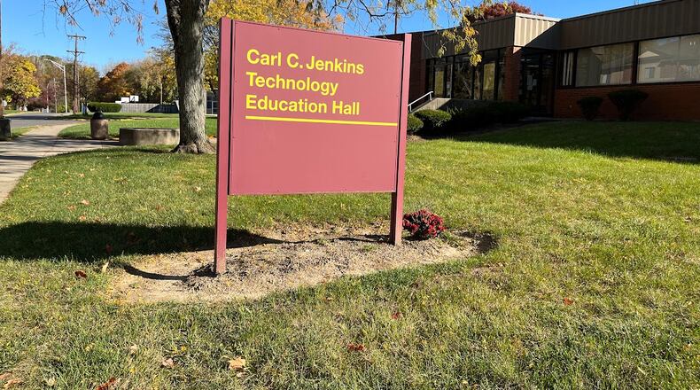 The Carl C. Jenkins Technology Education Hall at Central State University, where leaders hope to one day build a clean room for education in semiconductor processing. THOMAS GNAU/STAFF