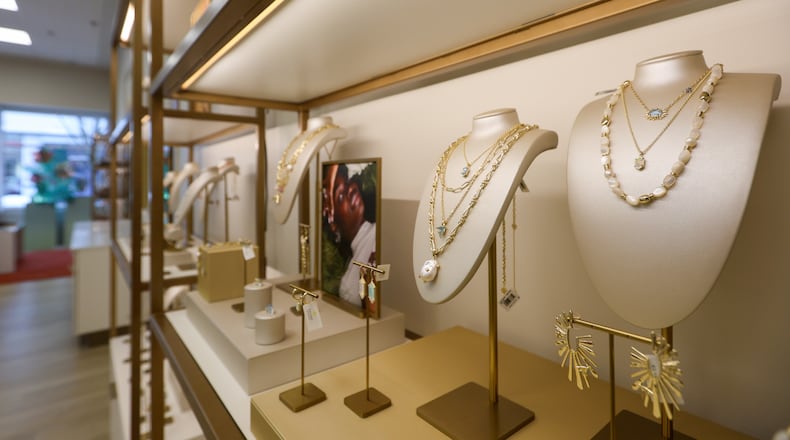 Kendra Scott in The Greene opened Friday. The jewelry store will celebrate its grand opening April 25-27. BRYANT BILLING / STAFF