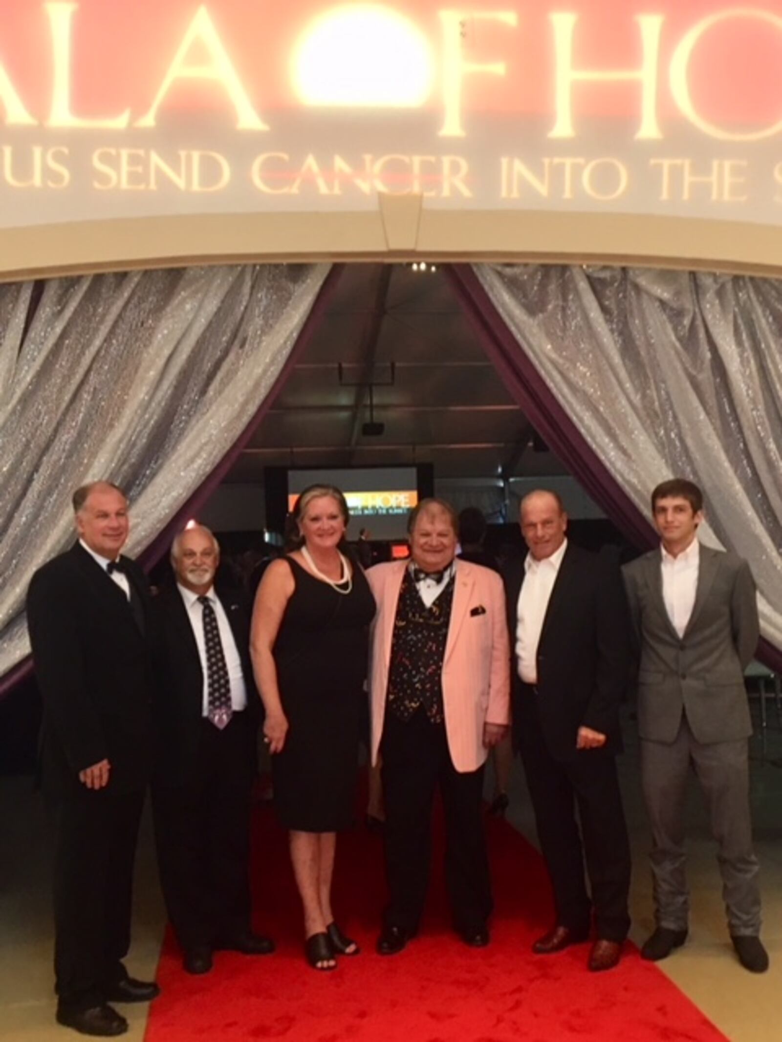Left to Right, live auction crew Matt Pritchard, Mick Lile, Karen Huelsman, Doug Sorrell, Steve Sorrell and Tyler Sorrell