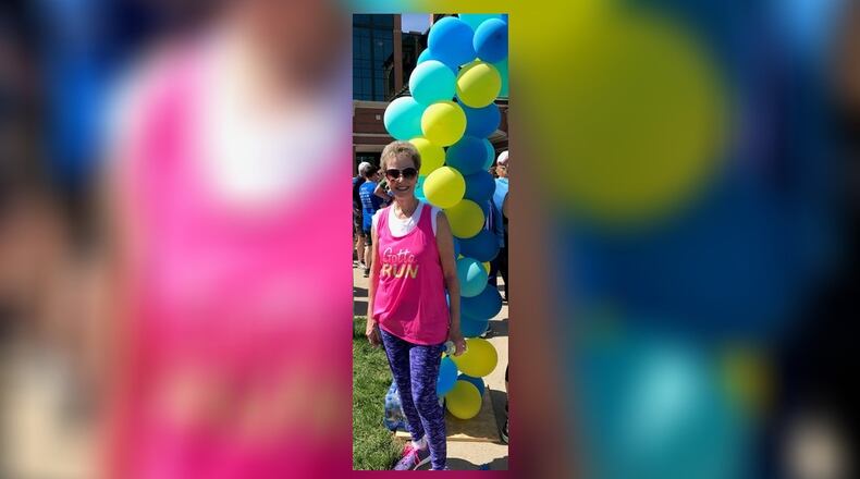 Barb McGirr of Kettering completes the 2017 Spring Into Health 5K at Kettering College on April 9. CONTRIBUTED