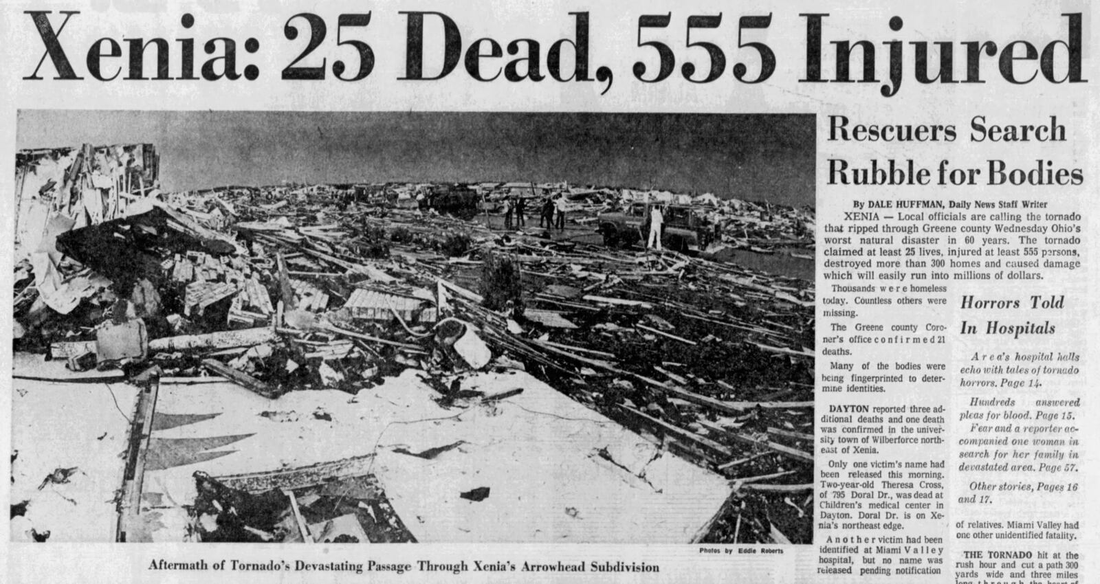 Dayton Daily News April 4, 1974. DAYTON DAILY NEWS ARCHIVES