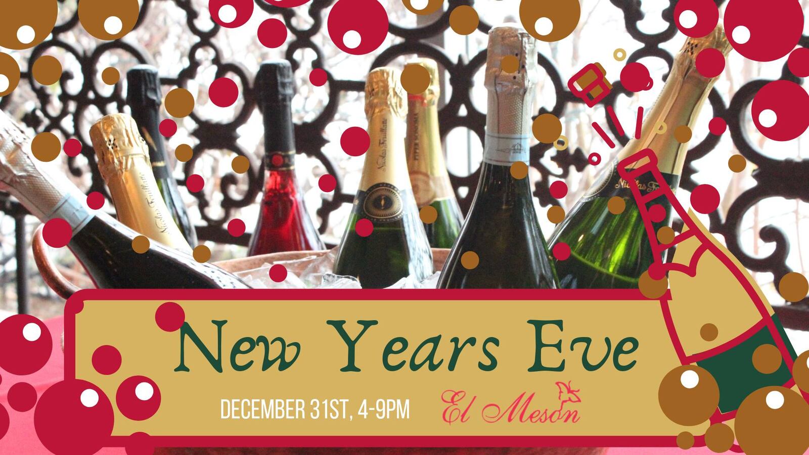 From 4-9 p.m. on Tuesday, Dec. 31, El Meson will be hosting their annual New Year's Eve dinner.