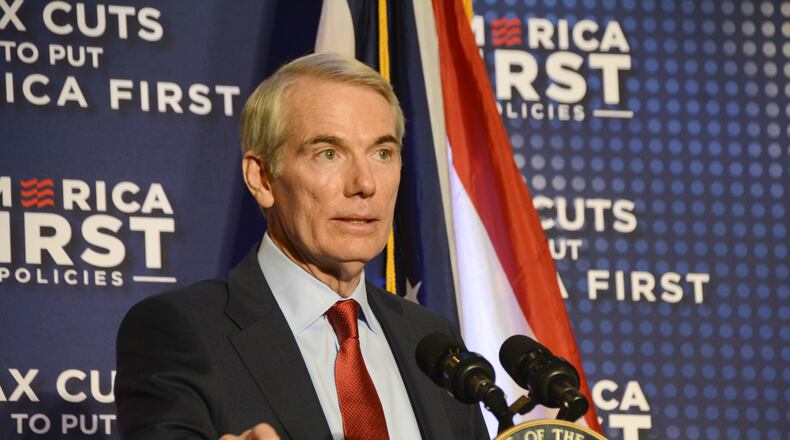 U.S. Sen. Rob Portman, R-Cincinnati, lobbied the U.S. Department of Justice to grant $2.1 million in grants to address the opioid crisis in Southwest Ohio. MICHAEL D. PITMAN/STAFF