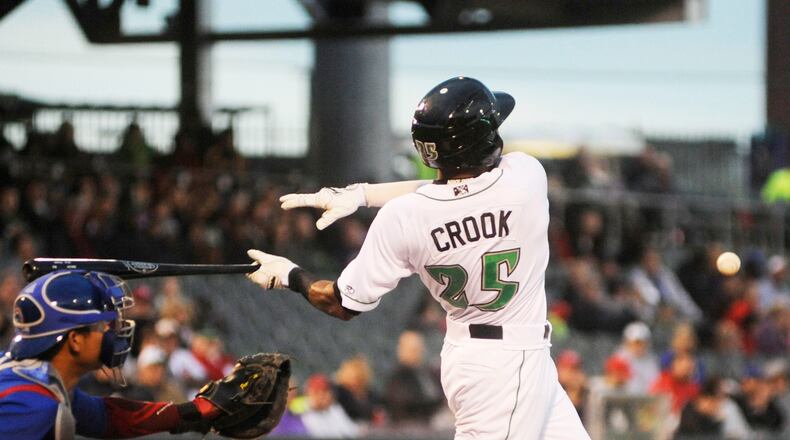 Dragons outfielder Narciso Crook during a game earlier this season. MARC PENDLETON / STAFF