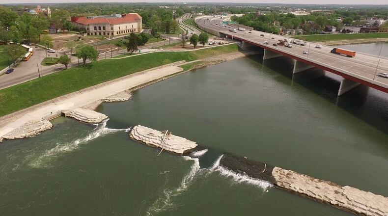 An aerial shot of the RiverScape River Run. STAFF
