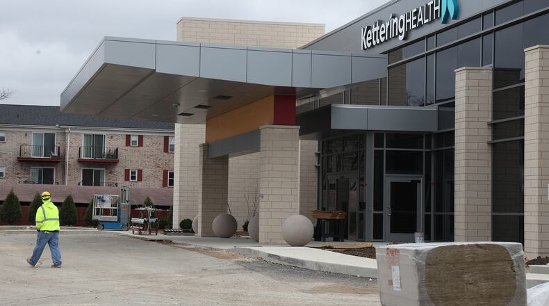 The new Kettering Health Springfield at the intersection of Limestone Street and Home Road is nearing completion Thursday, March 31, 2022. BILL LACKEY/STAFF