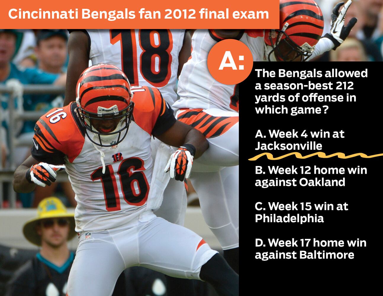 Cincinnati Bengals fan 2012 final exam: