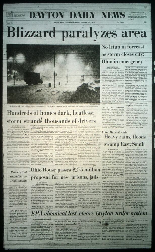 1978 blizzard newspaper pages