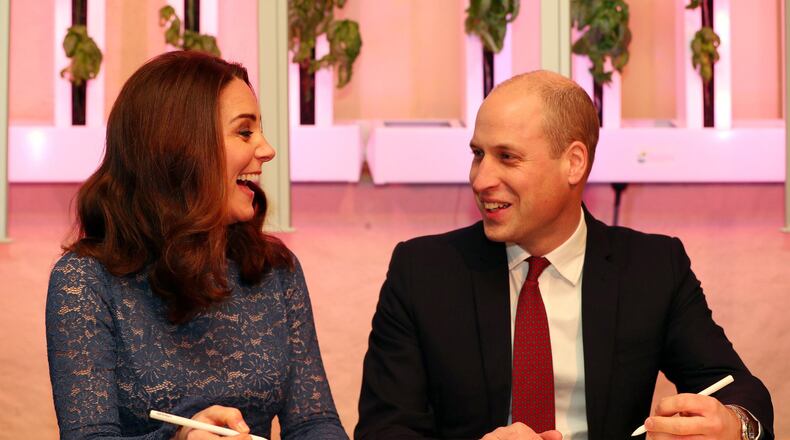 The Duke and Duchess of Cambridge at ‘MESH’, a work-space for start-up tech companies in Oslo, during their visit to Norway on Feb. 1, 2018. (Hannah Mckay/PA Wire/Zuma Press/TNS)