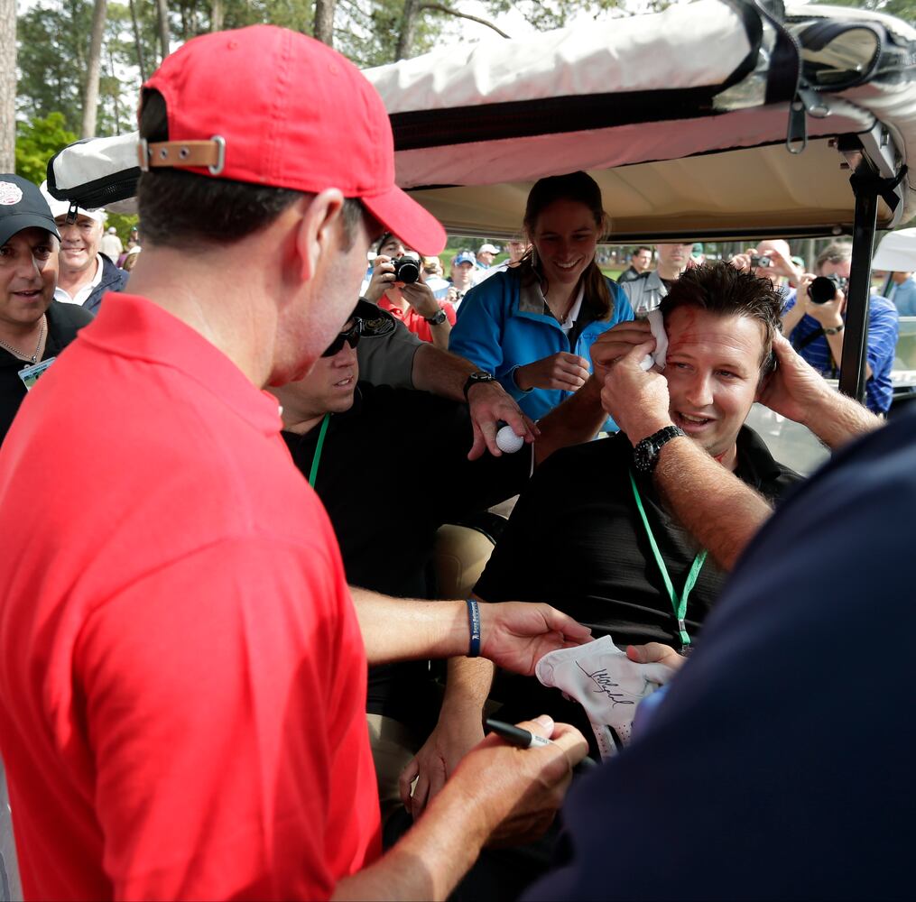 The scene at Augusta National April 8