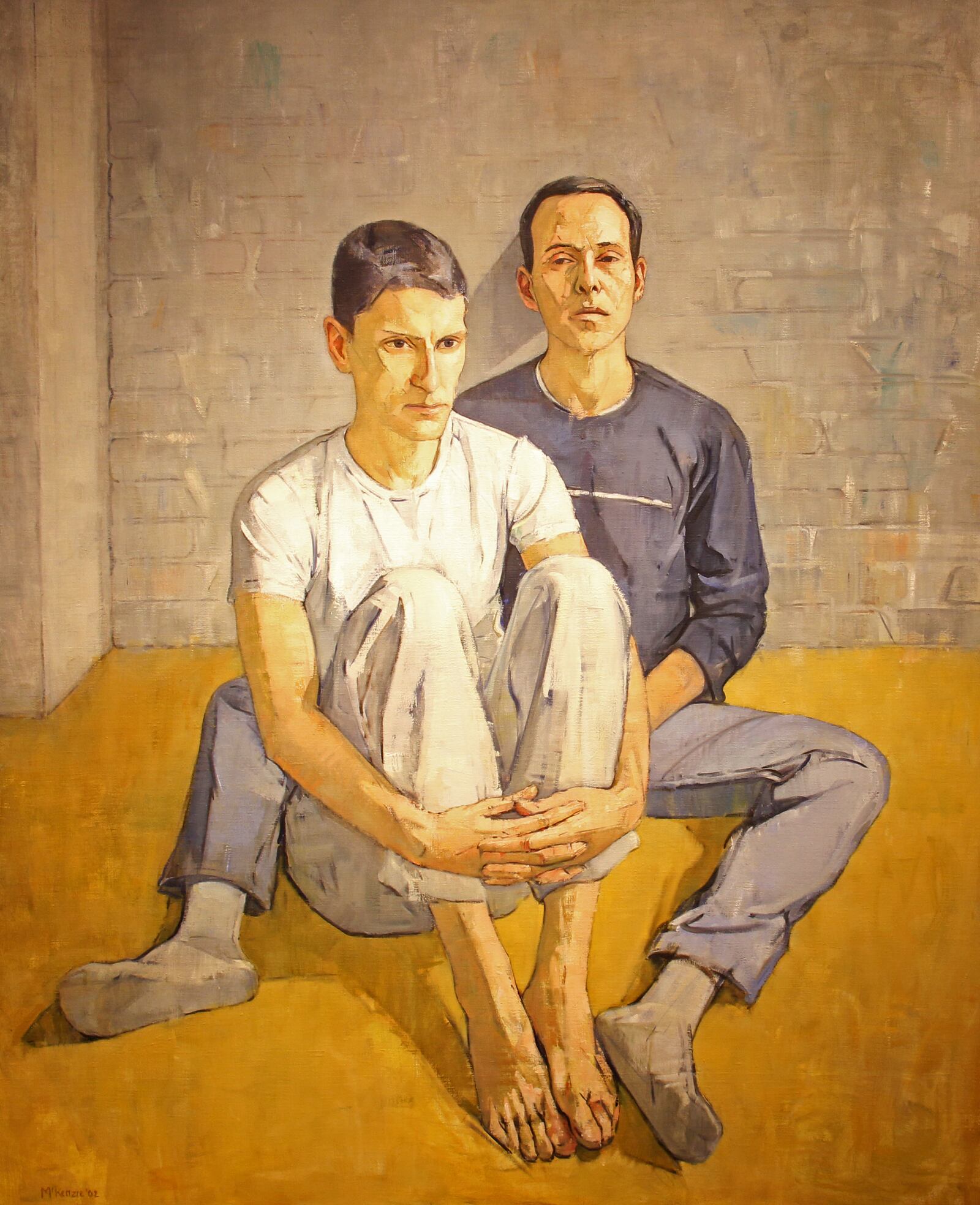 Mary Beth McKenzie (American, b. 1946), Couple (Bob and Richard), 2002, Oil on canvas. Collection of the Dayton Art Institute, gift of the artist.