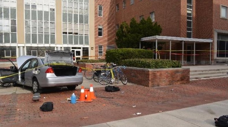 Photo from the scene of the attack at Ohio State on Nov. 28, 2016.